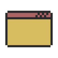 yellow windows ui pixel art vector