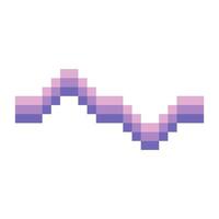 gradient wave length pixel art vector