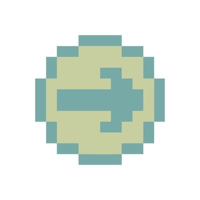 swap next button in a circle pixel art