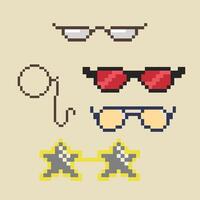 Elegant Spectacles Series glasses bundle pixel art vector