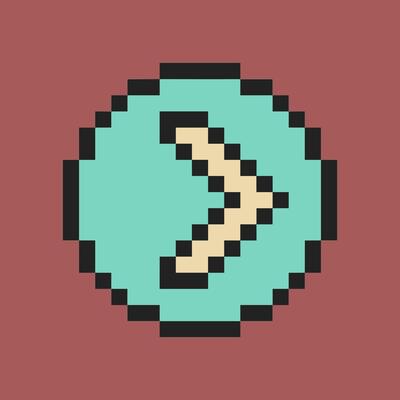 green circle next button pixel art