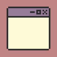cute windows ui pixel art vector