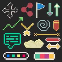 All-In-One Element Set pixel art vector