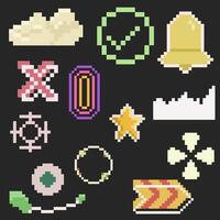 Varied Element Set pixel art vector