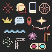 Multi-Style Element Bundle pixel art vector