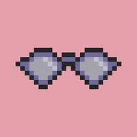 blue circle optic cool glasses pixel art vector
