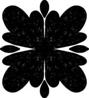 a black and white image of a flower with leaves vector