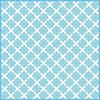 colorful blue pattern of abstract flower shape pattern