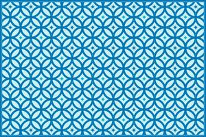 simple blue batik pattern with simple shape ornaments vector