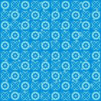 beautiful floral pattern with multiple ornaments and colorful blue background vector