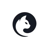 Minimal Abstract Cat Logo Design vector