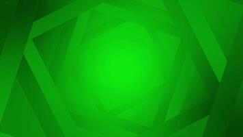 Green color rotating multiple square shapes geometrical futuristic dark background video