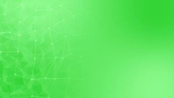 Green color low poly design lines and dots pattern geometrical background video