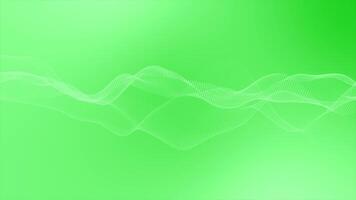 green color hi-tech particles forming wavy pattern futuristic particles background video