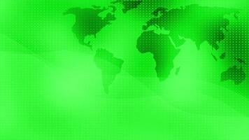 green color futuristic world map geographical background, hi-tech map of planet earth video