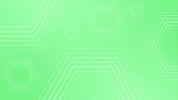 Green color repeating hexagonal shapes complex geometrical loop able background video