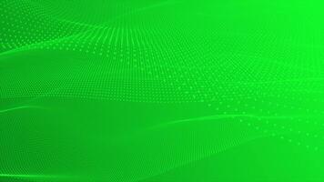 Green color circular dots forming wave pattern geometrical futuristic background video