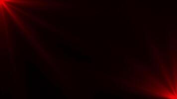 Red color optical light rays technology loop able background, shiny rays on black background video