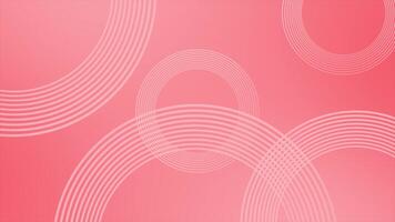 Red color multiple repeating circles geometrical loop able futuristic background video