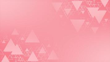 Red color multiple triangle shapes futuristic abstract design loop able geometric background video