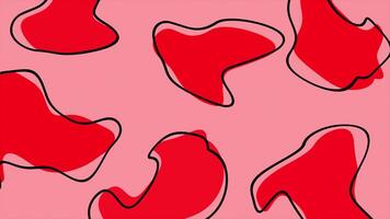 Red color abstract 2d wiggle movement simple loop able background video