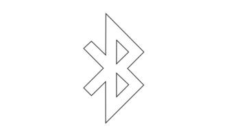 Animation of line sketch of Bluetooth icon video