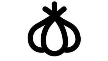 Animation of line sketch of onion icon video