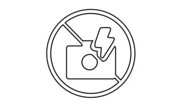 Icon sketch line animation is prohibited from using camera light video