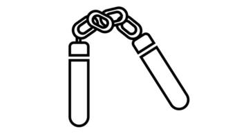 Animation of line sketch of double stick icon video