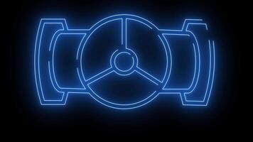 pipeline icon with glowing neon effect video