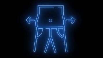 icon of an obese person's stomach with a glowing neon effect video