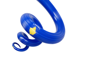 3d Flag of Kosovo 3d Spiral Glossy Ribbon Flag Of Kosovo 3d Illustration png