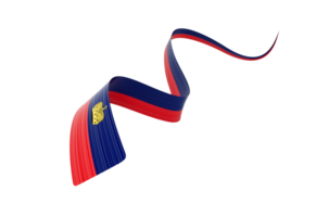 3d Flag Of Liechtenstein 3d Shiny Waving Liechtenstein Ribbon Flag 3d Illustration png