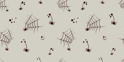 Seamless Spider with Spider Web Style vector