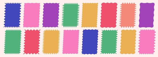 Cloudy wave curve edge borders set vector