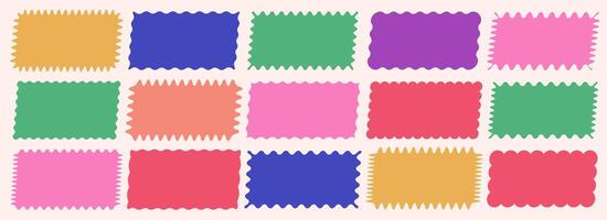 Cloudy wave curve edge borders set vector