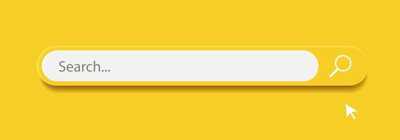 3d search bar Internet browser engine vector