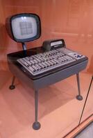 The first old computer AKAT-1 is a Polish transistor analog computer manufactured in 1959. Poland, Warsaw - July 28, 2023 photo
