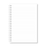 realistic opened notebook. vector