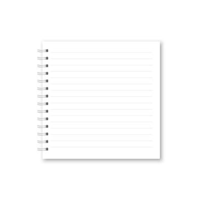 realistic opened notebook.