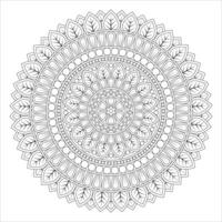 Outline Mandala for Coloring Book Page. Oriental Mandala . Mandala Coloring book line art illustration. abstract mandala pattern. Mandala Style Pattern vector