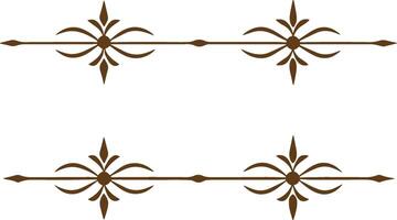 Dividers thin line elements set vector