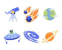 Explore outer space set vector