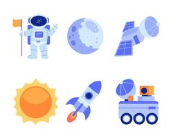 Explore outer space set vector