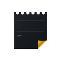 Empty note paper illustration. Blank sheet label design. vector
