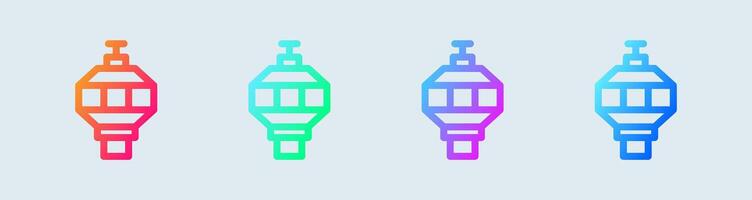 Control line icon in gradient colors. Terminal signs illustration. vector