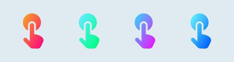 Approved solid icon in gradient colors. Confirm signs illustration. vector
