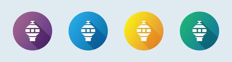 Control solid icon in flat design style. Terminal signs illustration. vector