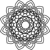 Minimalist Outline Mandala Art, Intricate Mandala Design for Digital and Print Projects vector