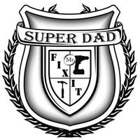 Super Dad Shield with Mr Fix It vector